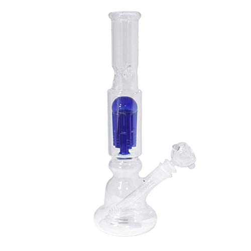 MADGROW GROWING ART Bong Madrid Cristal, 30 cm, Azul, con percolador y Muescas.