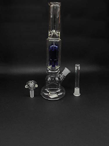 MADGROW GROWING ART Bong Madrid Cristal, 30 cm, Azul, con percolador y Muescas.