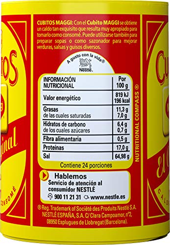 Maggi Pastillas para Caldo en Cubitos - Caldo Deshidratado - 24 pastillas para caldo