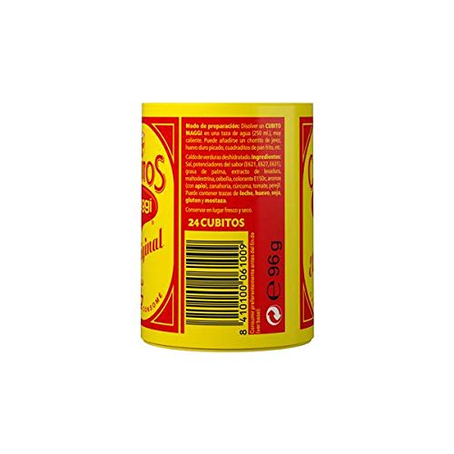 Maggi Pastillas para Caldo en Cubitos - Caldo Deshidratado - Paquete de 12x24 cubos - Total: 288 cubos