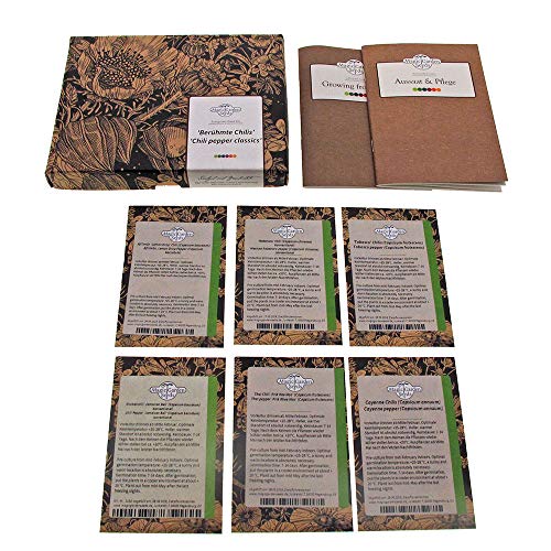 Magic Garden Seeds Chiles Famosos y clásicos - Kit de Semillas con 6 variedades picantes