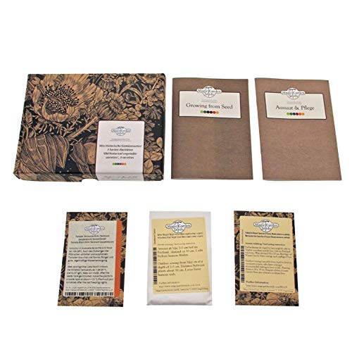 Magic Garden Seeds Hortalizas Antiguas (Orgánico) - Kit Regalo de Semillas con 3 variedades de Verduras históricas