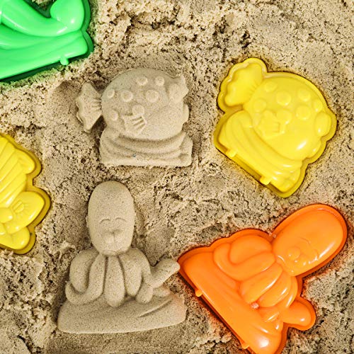 Magicfun Arena Mágica, 500g Arena cinética, Play Sand Set Moldura moldes de Vida Marina Arena de DIY moldeable Juguete para Niños , Figuras de mar y Bandeja 3