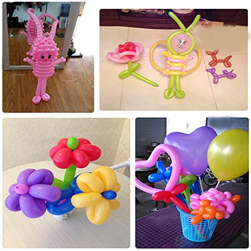 Mágico Globos, 200pcs Multicolores Largos Globos, Para Diy Forma Globoflexia Forma Animales, Látex Bodas Para pancarta para niños, actividad de payasos, promoción de fiestas o decoración Globos