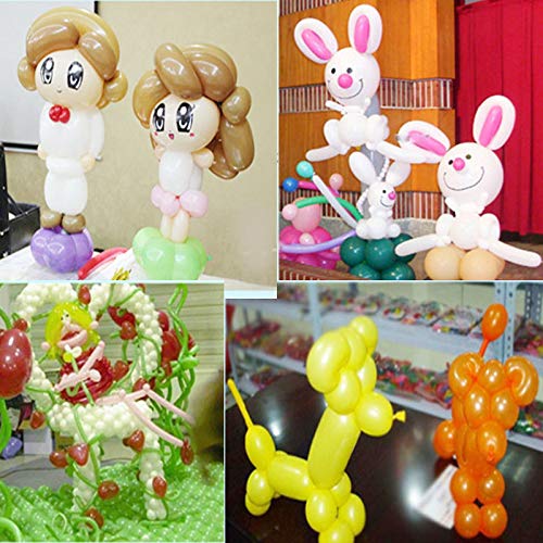 Mágico Globos, 200pcs Multicolores Largos Globos, Para Diy Forma Globoflexia Forma Animales, Látex Bodas Para pancarta para niños, actividad de payasos, promoción de fiestas o decoración Globos