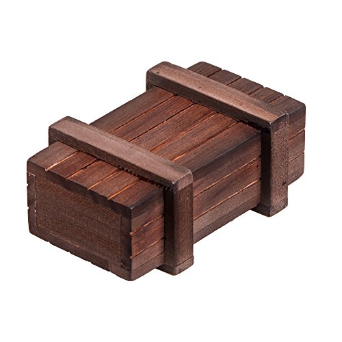 MAGISCHE GESCHENKBOX Casa Vivente – Caja Mágica de Madera Oscura – Pedida de Mano – “¿Quieres casarte Conmigo?” – Envoltorio para Anillo de Pedida de Mano – Juego de Ingenio – 10,5 cm x 6,5 cm x 4 cm