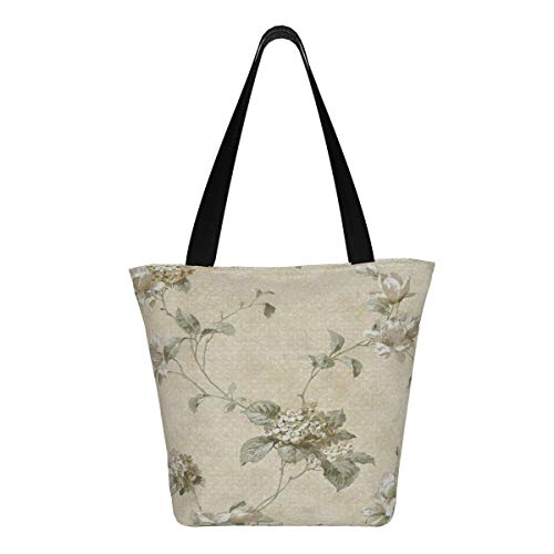 Magnolia Hydrangea - Bolsas de hombro de lona para tienda de comestibles, reutilizables, plegables, grandes y duraderas, bolsas de compras resistentes