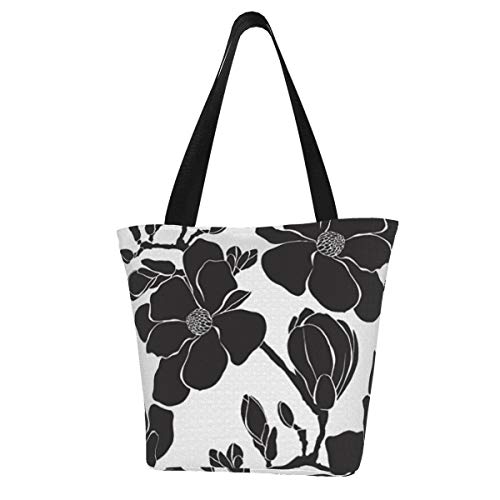 Magnolia Ramas Bucket Tote, Artistic Bucket Bag, Beach Bags Tote con cierre de cremallera para mujeres Grandes regalos para mujeres
