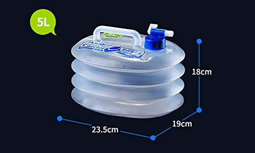 MAIDEHAO Cubo de Agua de Pesca portátil Tanque de Agua Plegable con un hogar Grifo de Agua al Aire Libre portátil retráctil le gustaría Jugar un Coche indispensable (Size : 5L)