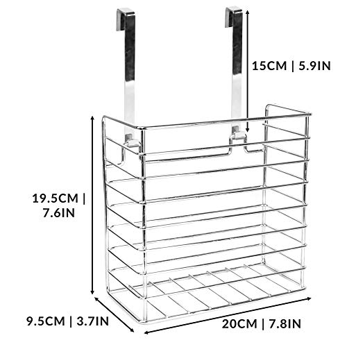 Maison & White Cesta de almacenamiento de cocina | Sobre gabinete y puerta de armario | Bandeja para hornear y soporte para tabla de cortar (Pequeño)