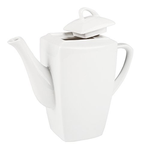 MALACASA, Series Blance, 1 pieza 8,5"(de carpintero) cafetera tetera de Porcelana Marfil con tapa (29 * 10 * 19.5 cm)