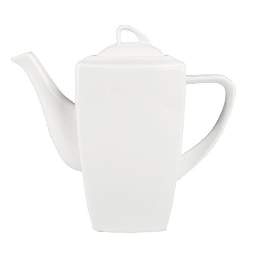 MALACASA, Series Blance, 1 pieza 8,5"(de carpintero) cafetera tetera de Porcelana Marfil con tapa (29 * 10 * 19.5 cm)