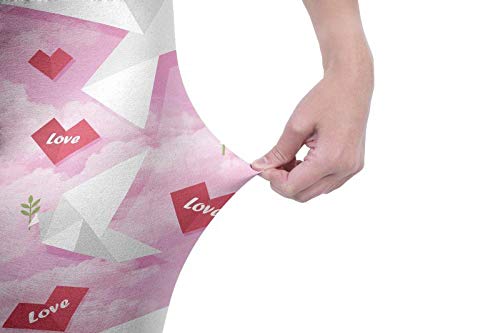 Mallas de yoga Kukubird, con un estampado bonito, elásticas, ideales para gimnasio, fitness, correr, tallas, tallas 36-40 Palomas de amor de Origami Talla única