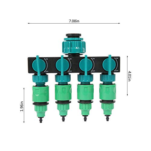 Manguera De Jardín De 4 Vías Canal Divisor Distribuidor De Agua Plantas Riego Automático Para La Vida En El Hogar Del Jardín