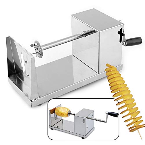 Manual De Patata Torcida Máquina De Cortar, Industriales Calidad En Acero Inoxidable Blade, Las Patatas Fritas Hechas A Mano Virutas De Corte De La Máquina del Tornado Cortador