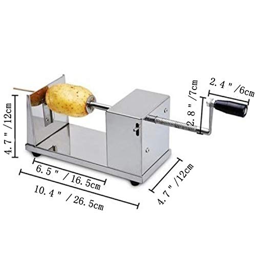 Manual De Patata Torcida Máquina De Cortar, Industriales Calidad En Acero Inoxidable Blade, Las Patatas Fritas Hechas A Mano Virutas De Corte De La Máquina del Tornado Cortador