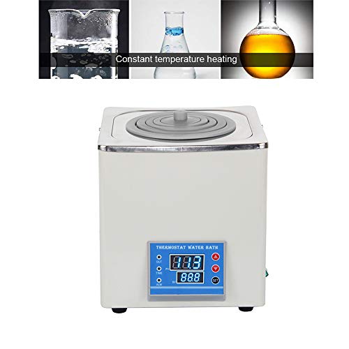 MaquiGra Baño de Agua Termostático Digital para Laboratorio con Pantalla Digital Eléctrica Temperatura Constante Acero Inoxidable (1 Agujero)