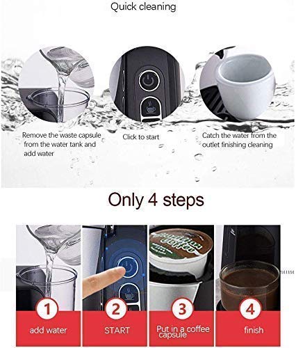 Máquina de café, 1.3L completamente automático por goteo Americano Cápsula Cafetera, Máquina Eléctrica de café del té de múltiples funciones de la máquina de café, for la seguridad del hotel, 1420W pl