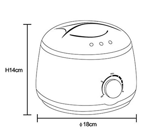 Máquina de depilación con calentador de cera liviana para calentar, segura e indolora, adecuada para piernas debajo del brazo en todo el hogar,Negro