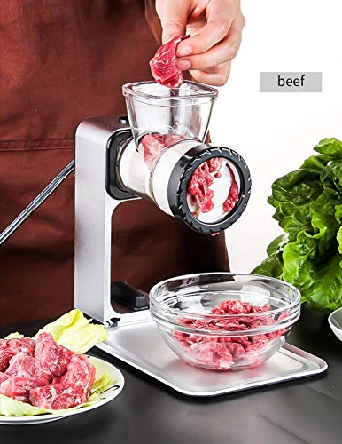 Máquina de Hacer Picadora de carne Salchichas Manual de picar carne Picadora de carne de salchicha embutidora Food Machine máquina de picar carne Accesorio Compatible = Útil mezclador de accesori