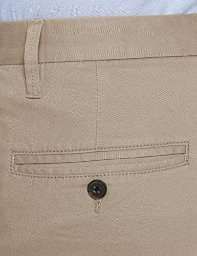 Marca Amazon - MERAKI Pantalones Chinos Estrechos Hombre, Beige (Sand), 42W / 32L, Label: 42W / 32L