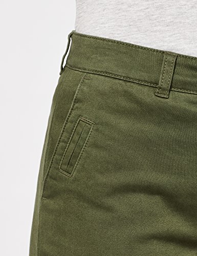 Marca Amazon - MERAKI Pantalones Chinos Estrechos Mujer, Verde (Winter Moss: 18-0523 Tcx), 38, Label: S