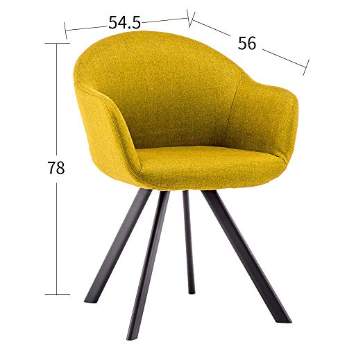 Marca Amazon - Movian Elbe - Silla de comedor, amarillo mostaza