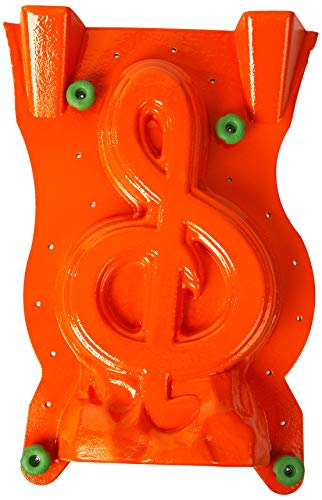 Martellato Reutilizable Agudos Clef de Escultura de Hielo Molde, Naranja/Blanco