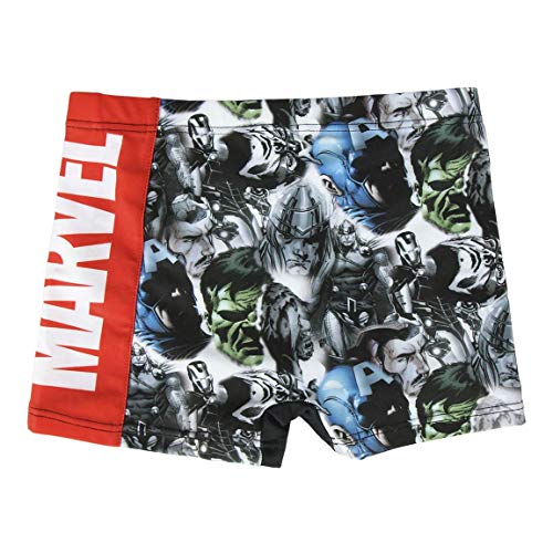 Marvel Los Vengadores Spiderman Bañador para Niños, Boxers, Natacion, Vacaciones Piscina Playa, Secado Rápido y Transpirables, 6 a 12 Años (Gris, 6 Años)