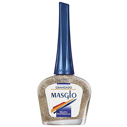 Masglo Esmalte tradicional para uñas, color GRANIZADO DORADO 13,5 mL