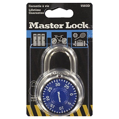 Master Lock 1503EURD Candado de Combinación de Acero Inoxidable, Multicolor