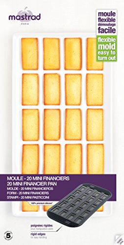 mastrad F42314 Molde 20 Mini Financiers (bizcochos) Silicona Premium