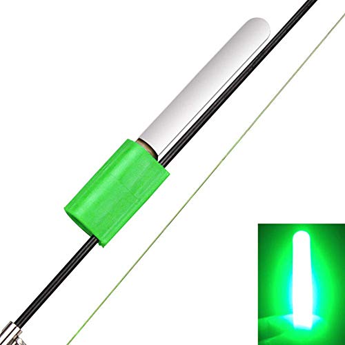 Matedepreso Rock LED Luminoso Accesorios de Pesca Resistente Luz de Noche Pesca Varillas Brillo - Verde, Free Size