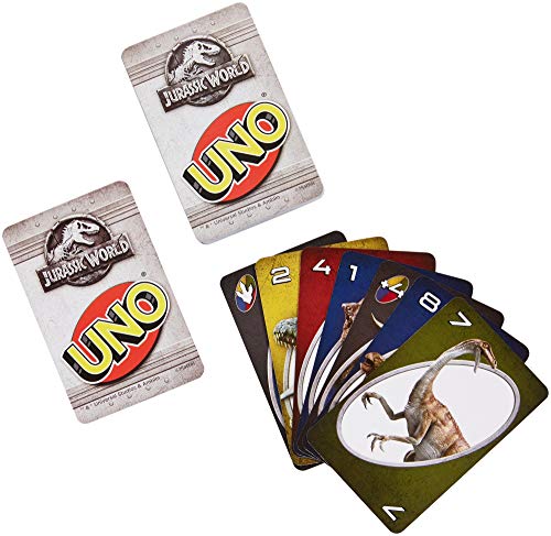 Mattel Games UNO Jurassic World, juego de cartas (Mattel FLK66)