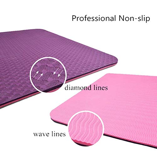 MAXYOGA MaxDirect Colchoneta para Yoga, Pilates, Gimnasia de Material Ecológico TPE. Esterilla Yoga Mat Antideslizante de Grosor de 6mm, tamaño 183cm x 61cm. Morada