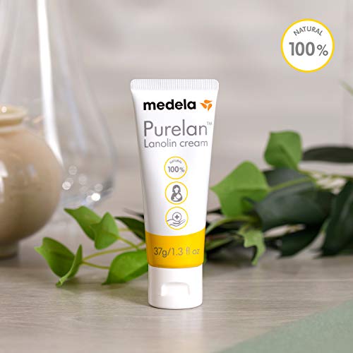 Medela Purelan crema 100% lanolina, natural y segura para la madre y el bebé sin sabor ni fragancia.Alivio rápido de los pezones doloridos y la piel seca (labios, talones, codo, culito de bebé…)