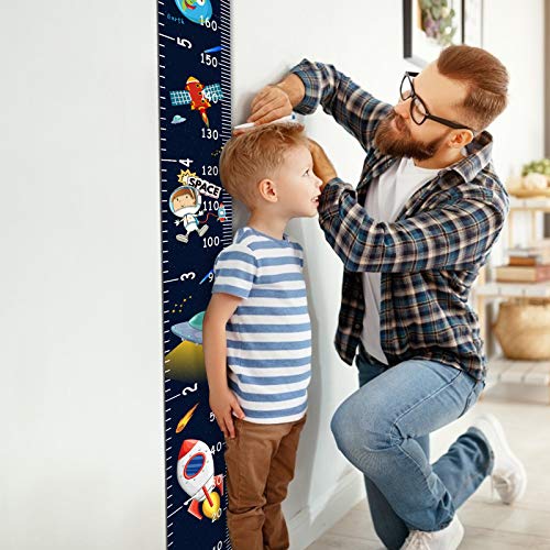 Medidor de Altura Infantil SEELOK Gráfico de Crecimiento Espacio Exterior Tabla de Crecimiento Niños Planeta Regla de Altura Decoración Habitación Bebe Pared Guardería Sala de Examen Médico