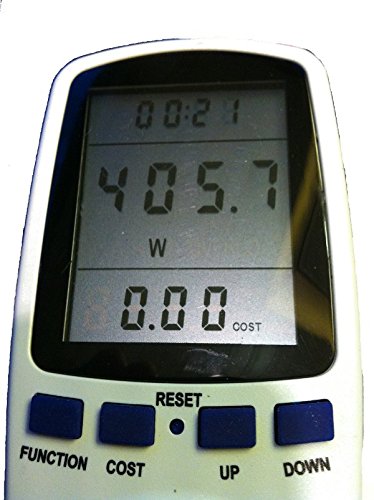 Medidor de Consumo Eléctrico con pantalla LCD grande (Vatímetro, factor de potencia, Watiometro, Contador Electricidad, Amperímetro, Voltímetro, Power Factor, Watt Meter para Enchufe 220v 230v)