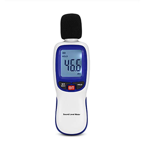 Medidor de decibelios medir el volumen de ruido WT85 30-130dB (A) LCD portátil Sonómetro digital instrumento de medición acústica Decibel Tester for varios lugares