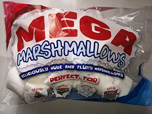 Mega Marshmallows – Extra grande – 600 gramos – perfecto para barbacoa, hoguera, hornear, smores y aperitivos