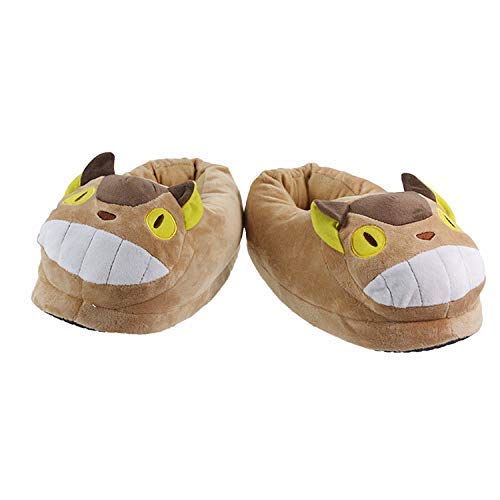 meilishop Juguetes De Peluche Dibujos Animados Mi Vecino Totoro Cat Bus Zapatillas De Felpa Zapatillas Suaves Zapatillas De Invierno De Interior para Adultos Venta Al por Menor 1 Par