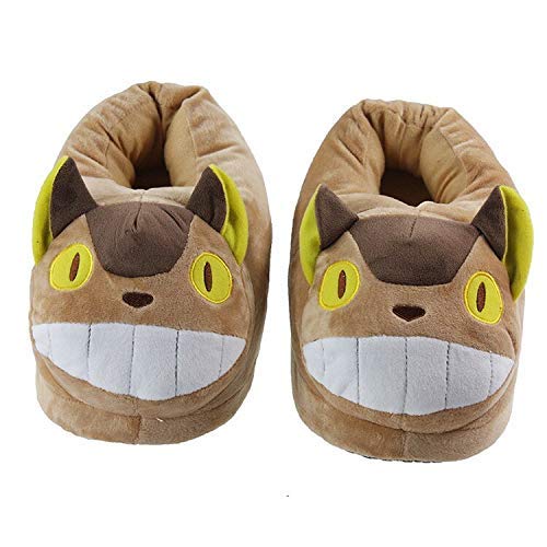 meilishop Juguetes De Peluche Dibujos Animados Mi Vecino Totoro Cat Bus Zapatillas De Felpa Zapatillas Suaves Zapatillas De Invierno De Interior para Adultos Venta Al por Menor 1 Par