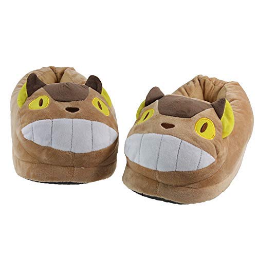 meilishop Juguetes De Peluche Dibujos Animados Mi Vecino Totoro Cat Bus Zapatillas De Felpa Zapatillas Suaves Zapatillas De Invierno De Interior para Adultos Venta Al por Menor 1 Par