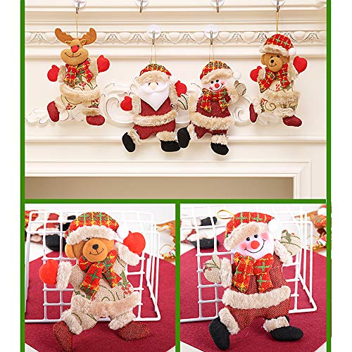 MEJOSER 8Piezas Adornos árbol Navidad Colgantes Muñecos Papá Noel Ornamentos de Navidad Decoración Fiesta Regalo Adornos Navideños Manualidades