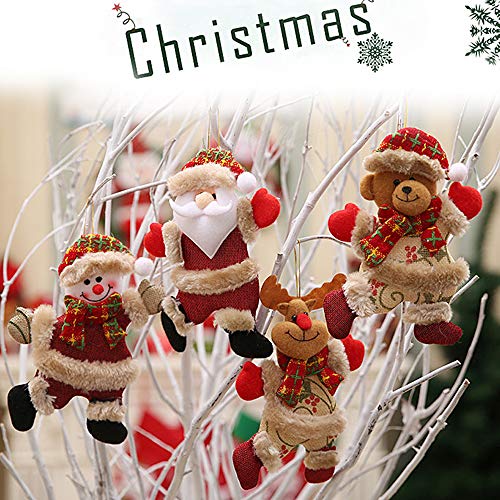 MEJOSER 8Piezas Adornos árbol Navidad Colgantes Muñecos Papá Noel Ornamentos de Navidad Decoración Fiesta Regalo Adornos Navideños Manualidades