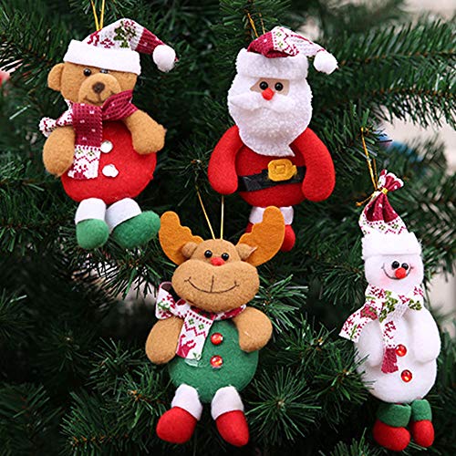 MEJOSER 8Piezas Adornos árbol Navidad Colgantes Muñecos Papá Noel Ornamentos de Navidad Decoración Fiesta Regalo Adornos Navideños Manualidades