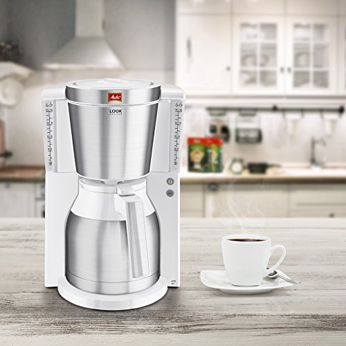 Melitta Look Cafétera de Goteo, 1000 W, 1.25 litros, plástico, Blanco