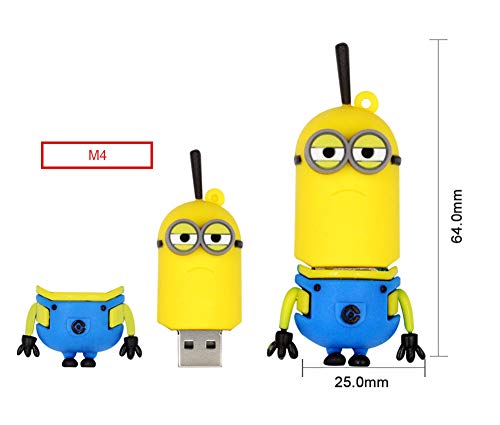 Memorias USB Flash Drive Pen Memory Sticks USB 2.0 Caricatura Minions Venta al por Mayor Disco U Creativo Llavero transmisión de Datos portátil de Alta Velocidad (32GB,D 8pcs)