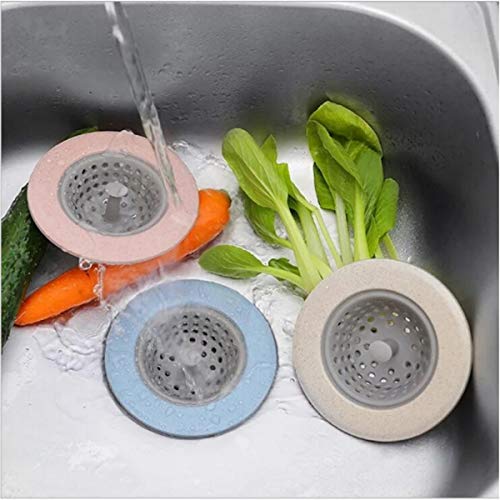 Mengger Filtro de Tapón Drenaje Colador Baño Fregadero Cocina Lavabo Desague 6 Piezas Universales Silicona Cubierta Pelo Protectores de Colador para Lavabos Coladores filtros Tapa de desagüe Tapones