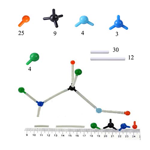 Mengger Modelos Moleculares Kit 96pcs Química Orgánica e Inorgánica Química Científica atomía Atomizador enseñanza Set de Aprendizaje Molecular Modelo Molecular